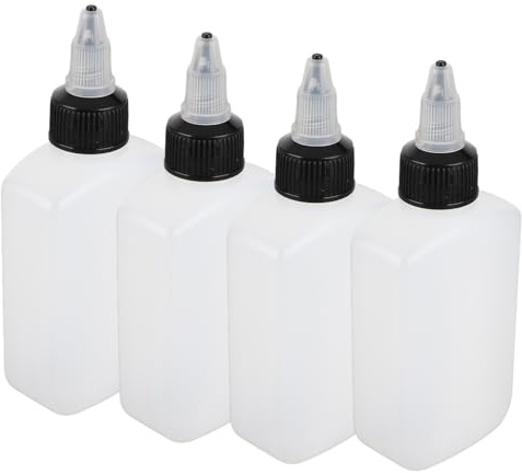 Jwthee Bottiglie per spremere olio, Bottiglie trasparenti per erogazione Spremere Bottiglia per condimento Bottiglie vuote con tappo superiore a spirale Piccola bottiglia dispenser