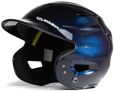 Boombah DEFCON Anodized Gloss Solid Batting Helmet Sleek Profile NOSCAE Navy - Size Junior 6 1/4 - 7