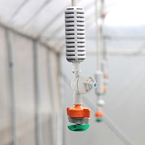 5 Pièces, Dispositif Anti-Goutte à Buse Rotative, Arroseur Intérieur Blanc avec Pulvérisateur Suspendu Anti-Goutte, Arroseurs de Jardin, Connexion à Pression, 4 7 Capillaires,