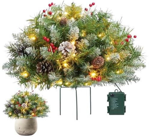 Christmas Prelit Pot Fillers Small Christmas Tree Outdoor Holiday Decor