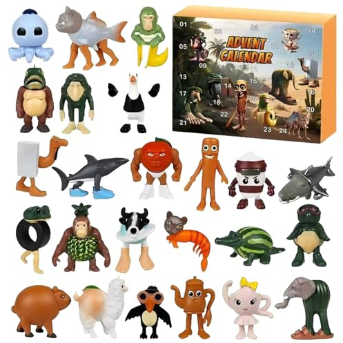 FeiatPogra Italian Brainrot Toy Figures 24PCS Set, Kids' Play Action Figures and Funny Brain Rot Collectibles