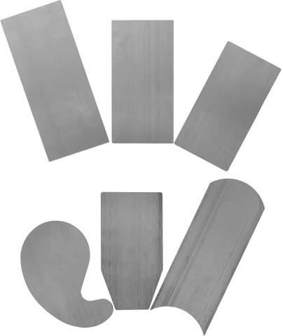 COHEALI Lot De 6 Grattoirs À Bois Multiformes En Acier Trempé 65Mn Grattoir De Précision Pour Finition Fine Racloir Bois Outil Multi-Usages Pour Projets De Menuiserie Et Restauration De Meubles
