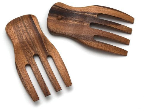 Lipper International 1102 Acacia Salad Hands, 3.75 x 7 x 1.88, One Pair