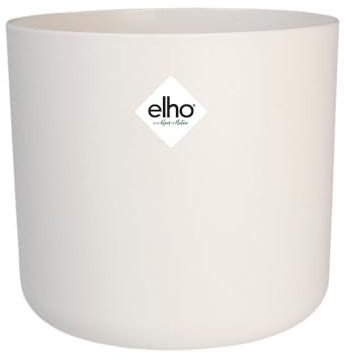 elho B.for Soft Rund 18 - Blumentopf für Innen - 100% recyceltem Plastik - Ø 18.3 x H 16.7 cm - Weiß/Weiss