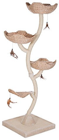 zooplus Kratzbaum Cat´s Flower XXL | 3 Schlafkörbe mit Wendekissen | inkl. Katzenspielzeug | robust und standfest | Höhe: ca. 183 cm