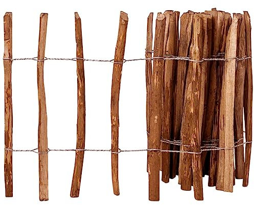 vidaXL Legno di Nocciolo Impregnato Staccionata 60x500 cm Recinzione Recinto