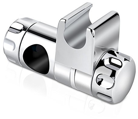 Handbrause Halterung, Rusee Duschbrause Duschkopf Halter Duschkopfhalterung Dusche Halter Schieber Brausehalter Stangengleiter Gleiter für Duschstange Wandstange 25 mm Duschstangen, ABS Chrome