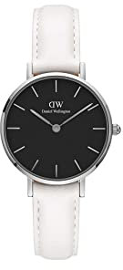 Daniel Wellington Petite Bondi Uhr Damen, 28mm Leder Silber Damen Uhr