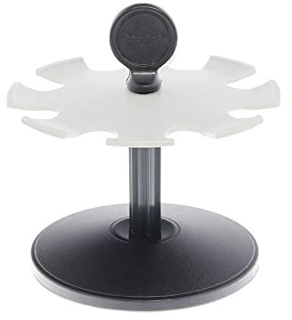 Trodat Stempelträger aus Kunststoff, rund, passend für bis zu 8 Stempel, 12 cm Durchmesser, schwarz grau