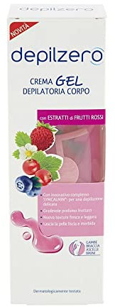 Depilzero Crema Gel Depilatoria Corpo 150 ml. con Estratto di Frutti Rossi