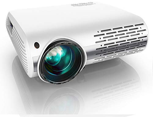 Vidéoprojecteur 4K WiFi Bluetooth, Video Projecteur Full HD 1080P 25000 Lumens, YABER Projecteur 4K Supporté, Retroprojecteur avec Réglage Trapézoïdal 4D et Zoom 50%, Projecteur Android pour Phone/PS5