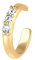 Elli Ohrringe Damen Single Earcuff mit Kristalle in 925 Sterling Silber vergoldet