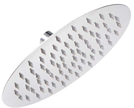 sourcing map Cabezal Ducha Alta Presión - Cabezal Ducha Lluvia 8 Pulgadas Ajustable 360 Grados, Cabezal Ducha Tipo Lluvia Acero Inoxidable G1/2 Ultra Delgado