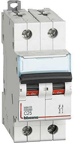 Bticino Interruttore MAGNETOTERMICO 1P+N Curva C 25A 10KA BTDIN100 FH81NC25