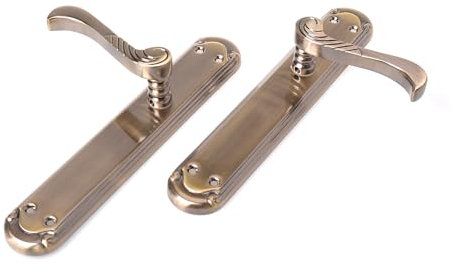 Aqbau® Dörrhandtag set lång platta dörrhandtag dörrhandtag dörrhandtag dörrbeslag (utan nyckelhål)