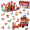 Adventskalender 2025 Bausteine, 12 in 1 Klemmbausteine Adventskalender Kinder 24 Tage Weihnachtsbaustein-Countdown-Kalender für Jungen Mädchen Erwachsene Bauspielzeug Überraschungsgeschenkbox