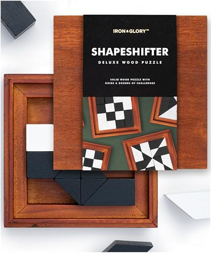 Iron & Glory Shapeshifter Wooden Board Game | Board Games | Board Games In Box | Coffee Table Decor | Mini Games & 3D Puzzle | Wooden Living Room Accessories