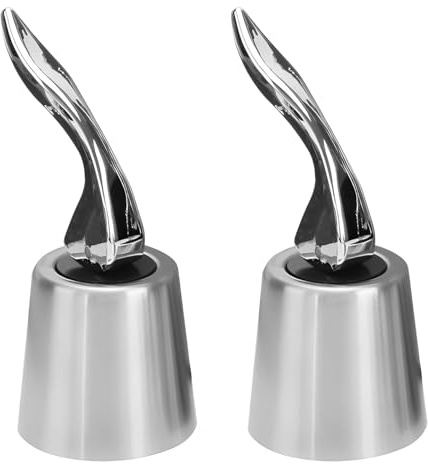 Bojueshaw 2pcs Stainless Steel Wine Bottle Plug,Wine Bottle Stoppers,Reusable Wine Saver,Champagne Keeper for Champagne,Wine,White Wine