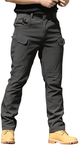 Genérico Pantalones Cargo Hombre Multibolsillos con Cremallera Pantalones de Trabajo Elásticos Ajustados Militares Tácticos Pantalón Hombre Ligeros Transpirables Trekking Pantalon
