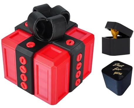 Aidodmom Regalo Divertentes Uomo, Scatola Regalo a Sorpresa con Dito, Scatola Scherzosa con Sorpresa con Viti Stampate in 3D, Regali di Natales