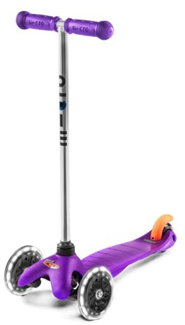 Micro® Mini Classic LED | Patinete Infantil 3 Ruedas | Ruedas con Luces sin Pilas | Rodamientos ABEC9 | Plataforma Reforzada | Manillar Desmontable | Niños y Niñas | 2-5 Años