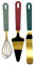 Zenker Set pasticceria 3 pezzi, parte funzionale in acciaio inox 18/0 color oro e manici in PP colorati. Frusta 24,5cm, spatola 27cm, paletta servitorta 27,5 cm