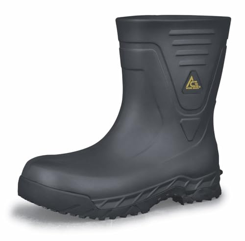 ACE Unisex Slip-Resistant Work Boots - Water-Resistant, Non-Slip Industrial Safety Boots for Men & Women with Soft Toe or Composite Toe - Bullfrog Pro II, Size 9