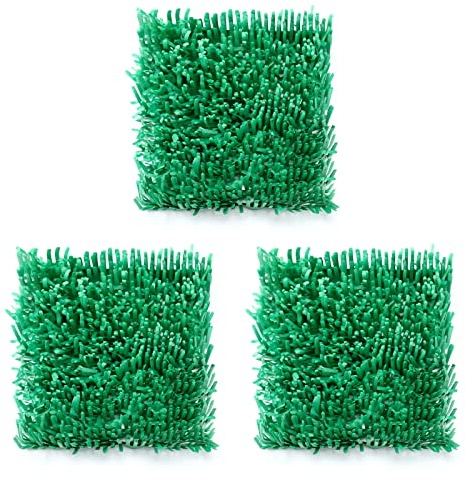 Yalikop 3 Pcs Artificial Grass Mats Green Rectangle for Easter Spring Decor