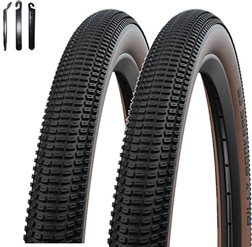 2 x Schwalbe Fahrradreifen Drahtreifen Billy Bonkers Performance Bronze 54-559 (26 x 2.10) inkl. Reifenheber