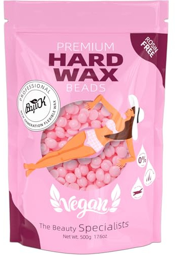 Wax Beads, BOYUJK Professional Hard Wax Beads for Full Body, Facial And Legs, Painless Gentle Hair Removal Wax Beads for Women and Men (500g, Pink)