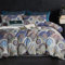 Tospass Bohemian Bettwäsche 135x200 cm Boho Vintage Indisch Wende Bettwäsche Set Böhmisch Bettbezug Blau Grün Mandala 100% Mikrofaser 1 Deckenbezug mit Reißverschluss 1 Kissenbezug 80x80cm