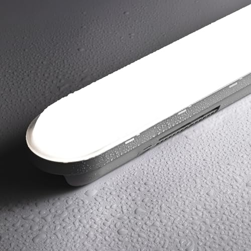 TONFFI Feuchtraumleuchte LED 120CM, 36W 4500LM LED Feuchtraumlampe, 6000K Kaltweiß Led Röhrenlampe Komplett, Verknüpfbar IP65 Wannenleuchte Werkstattlampe led Keller Deckenleuchte für Garage Werkstatt