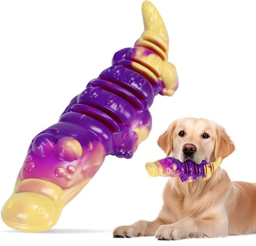 Mapneng Jouets indestructibles pour Chiens à mâcher, Jouets durables en Nylon saveur de bœuf, Robustes pour Chiens de Taille Moyenne et Grande Taille, brossage des Dents