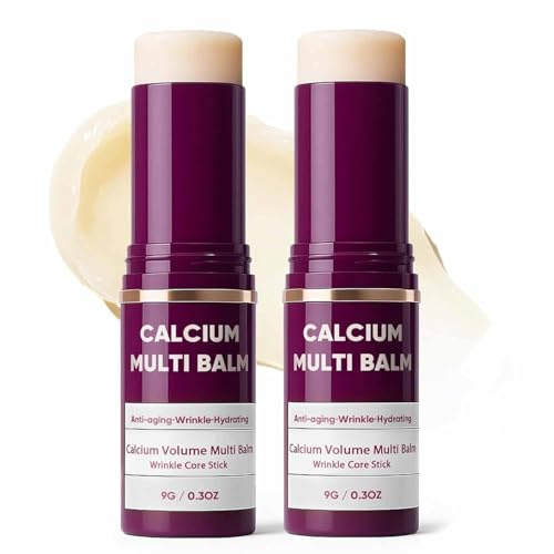 Bálsamo Multiusos Volumen de Calcio,Hidratación Coreana de Colágeno Barra,Advanced Wrinkle Core Stick,Crema Hidratante y Reparadora Intensiva,Ideal para Labios,Ojos,Cuello y Rostro (2)