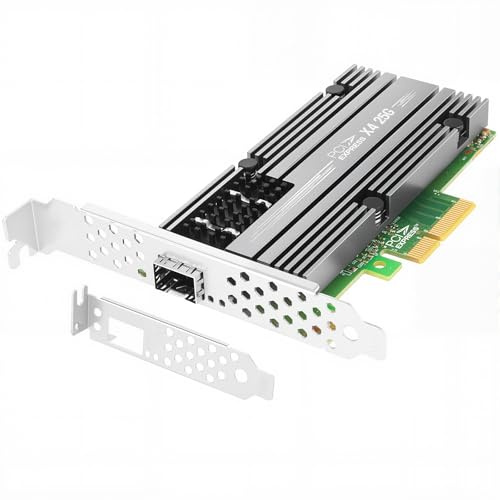 Euqvos för Mellanox ConnectX4 25Gb Ethernet-serveradapter, PCIe 3.0 X4, 1 x SFP28-port, RDMA, 25/10/1 Gbps, 25Gigabit NIC-stöd för Windows Server/Windows/Ubuntu/Linux