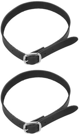 Toddmomy Correas de Espuelas de Cuero Ajustables para Montar 1 Par, Correas de Espuelas Ecuestres de 6 Agujeros Estilo Inglés, Accesorios de Botas para Equipo de Equitación y Uso
