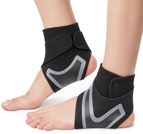 ZY-otu Lot de 2 bandages de cheville - Bandage pour fasciite plantaire et tendon d'Achille - Bandage respirant pour homme et femme - Support de cheville pour le quotidien, le travail et le sport