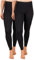 SES blickdichte Leggings Damen Baumwolle 2er Pack Größe 32-34 schwarz - Baumwoll Leggings Damen lang mit Perfekter Passform & Komfort für vielfältige Looks
