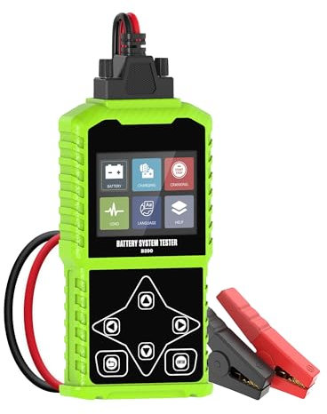 MOTOCOCHE Car Battery Load Tester - 30-1700 CCA Digital Auto Battery Health Analyzer with 3.63'' LCD Screen for 12V/24V Lead-Acid Diagnosis, Supports Data Review & 12 Languages