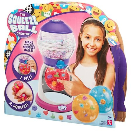 BANDAI The Squeeze Ball Maker - Creador de Pelotas Squishies Antiestrés Reutilizables para Niñas y Niños, Mezcla, Rellena y Aprieta tu Squishie con Muchos Accesorios, CO07715
