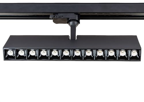 INNOVATE 3 Phasen LED Strahler Rasterleuchte, 35W, 45°, 3000K | 3Phasen Spots schwarz | LED Schienenstrahler | Deckenstrahler Schienensystem Lampen | 3 Phasen Schiene Spot Rasterleuchte WW