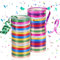 Xialvyu 24 Rollen Luftschlangen, 10m Metallic Glitzernden Satinband, Kindergeburtstag Party Deko für Geburtstag, Hochzeit, Karneval