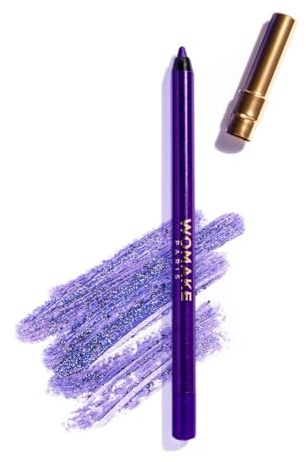 Womake - Crayon Yeux Longue Tenue - Résiste à l'eau - Application Facile - Sans transfert - Made in France - Teinte : Violet Étoilé
