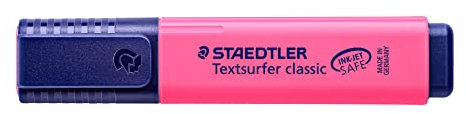 STAEDTLER 364-23 Textsurfer classic Textmarker, Keilspitze, circa 1 - 5 mm, 10 Stück im Kartonetui, pink