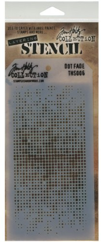 Stampers Anonymous Tim Holtz Layered Stencil, 4.125 by 8.5-Inch, Dot Fade (THS-006)