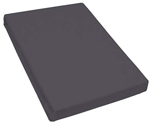 Formesse Spannbettlaken Spannbetttuch Bella Donna La Piccola Jersey für Boxspring Topper 90x200 cm (anthrazit)