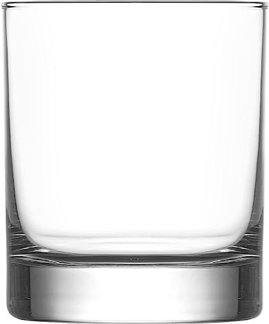 Modermo Bicchiere Basso, Capacità 305 ml, Vetro, linea Simple, Bicchiere da Bere per Whisky, Bevande Fredde, Bicchieri di Cristallo, Trasparente, per Bar, Casa, Ristorante, Lavabile in Lavastoviglie
