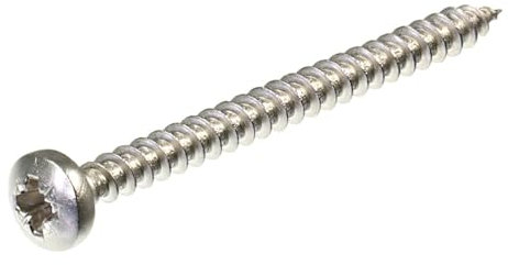 SECCARO Tornillo de cabeza semicircular para aglomerado (4 x 50 mm, acero inoxidable, V2A, VA A2, rosca completa, Phillips, PZ, 150 unidades)