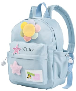 Glimmerday Personalized Children's Backpacks, Cute Cartoon School Backpack for Girls with Sewn Name, Girl's Backpack, Baby Daycare Backpack Back to School Gift