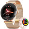 Montre Connectée Femme, Écran Incurvé et Mince léger Montre Connectée,1,43 Écran AMOLED Smartwatch, IP68 avec Fonction Féminine/Fréquence Cardiaque/Sommeil/SpO2 Montre Connectée Android iOS(Or Rose)